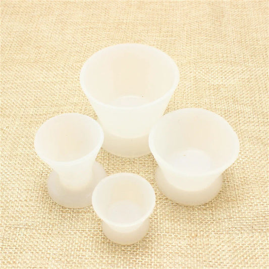 4pcs/set New Self-solidifying Cups Dental Lab Silicone Mixing Cup Dentist